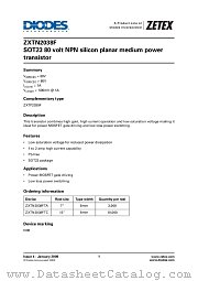 ZXTN2038FTA datasheet pdf Diodes