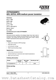 ZXTN25060BFH datasheet pdf Diodes