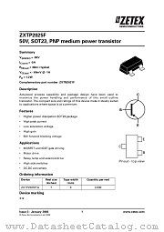 ZXTP2025F datasheet pdf Diodes