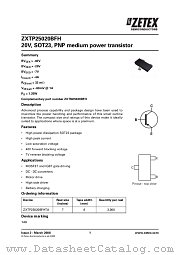 ZXTP25020BFH datasheet pdf Diodes