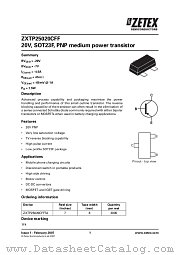 ZXTP25020CFFTA datasheet pdf Diodes
