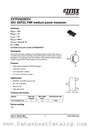 ZXTP25020CFHTA datasheet pdf Diodes