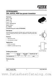 ZXTP25020DFLTA datasheet pdf Diodes