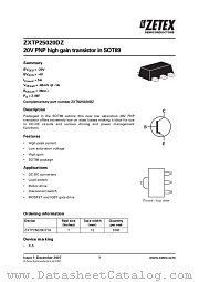 ZXTP25020DZ datasheet pdf Diodes