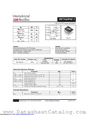 IRF7424TRPBF-1 datasheet pdf International Rectifier