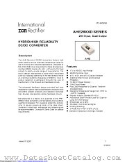 AHE2805D datasheet pdf International Rectifier