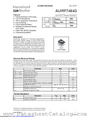 AUIRF7484QTR datasheet pdf International Rectifier