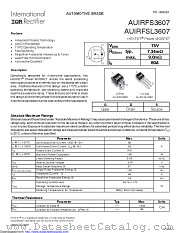 AUIRFS3607 datasheet pdf International Rectifier