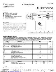 AUIRFS3806 datasheet pdf International Rectifier