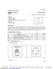 HFA45HI60CSCS datasheet pdf International Rectifier