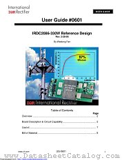 IRDC2086-330W datasheet pdf International Rectifier