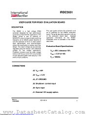 IRDC3651 datasheet pdf International Rectifier