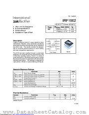 PB-IRF1902 datasheet pdf International Rectifier