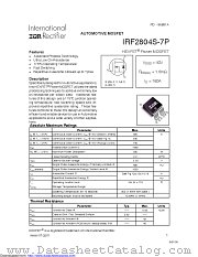 PB-IRF2804S-7P datasheet pdf International Rectifier