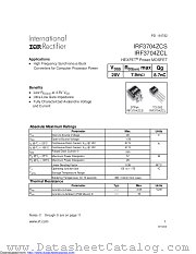 PB-IRF3704ZCL datasheet pdf International Rectifier