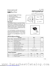 IRF520NPBF datasheet pdf International Rectifier