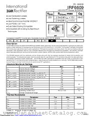 PB-IRF6609 datasheet pdf International Rectifier