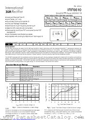 PB-IRF6610 datasheet pdf International Rectifier