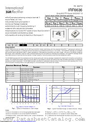 PB-IRF6636 datasheet pdf International Rectifier