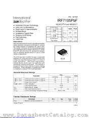 IRF7105TRPBF datasheet pdf International Rectifier