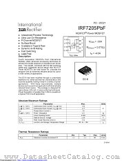 IRF7205TRPBF datasheet pdf International Rectifier