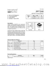 PB-IRF7240 datasheet pdf International Rectifier