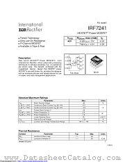 PB-IRF7241 datasheet pdf International Rectifier