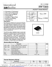 PB-IRF7303 datasheet pdf International Rectifier