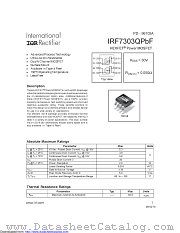 IRF7303Q datasheet pdf International Rectifier