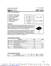PB-IRF7304 datasheet pdf International Rectifier