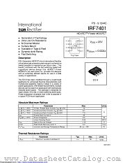 PB-IRF7401 datasheet pdf International Rectifier
