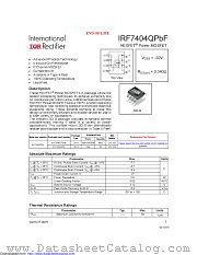 IRF7404QTRPBF datasheet pdf International Rectifier