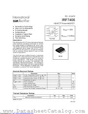 PB-IRF7406 datasheet pdf International Rectifier