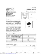 IRF7406TRPBF datasheet pdf International Rectifier