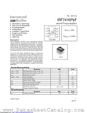 IRF7416TRPBF datasheet pdf International Rectifier