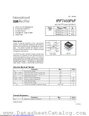 IRF7433TRPBF datasheet pdf International Rectifier