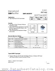 PB-IRF7452 datasheet pdf International Rectifier