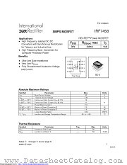 PB-IRF7458 datasheet pdf International Rectifier