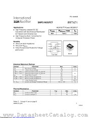 PB-IRF7471 datasheet pdf International Rectifier