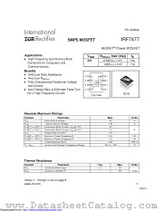 PB-IRF7477 datasheet pdf International Rectifier