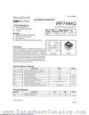 IRF7484QTR datasheet pdf International Rectifier
