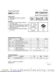 IRF7490TRPBF datasheet pdf International Rectifier