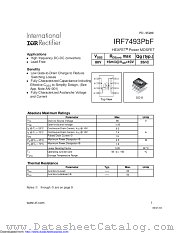IRF7493TRPBF datasheet pdf International Rectifier