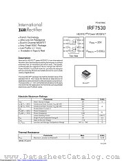 PB-IRF7530 datasheet pdf International Rectifier
