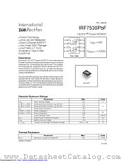 IRF7530PBF datasheet pdf International Rectifier