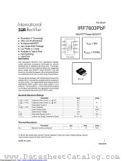 IRF7603TRPBF datasheet pdf International Rectifier