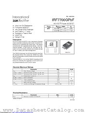 IRF7700GTRPBF datasheet pdf International Rectifier