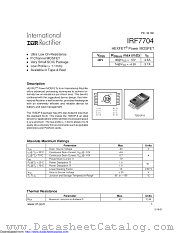 PB-IRF7704 datasheet pdf International Rectifier