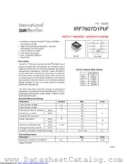 IRF7807D1PBF datasheet pdf International Rectifier