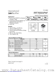 IRF7832UPBF datasheet pdf International Rectifier